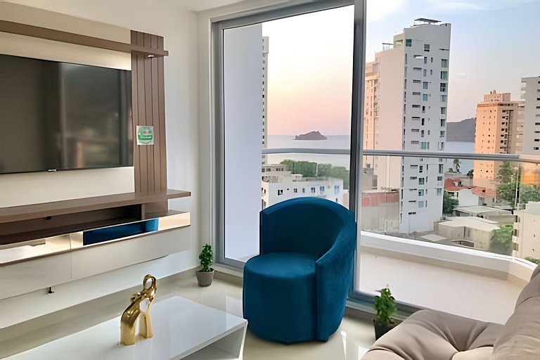 Nuevo en Rodadero, vista al mar