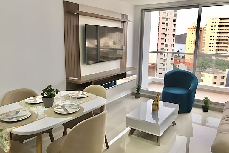 Nuevo en Rodadero, vista al mar