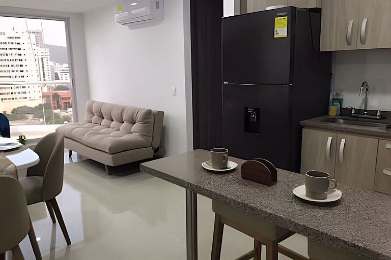 Nuevo en Rodadero, vista al mar